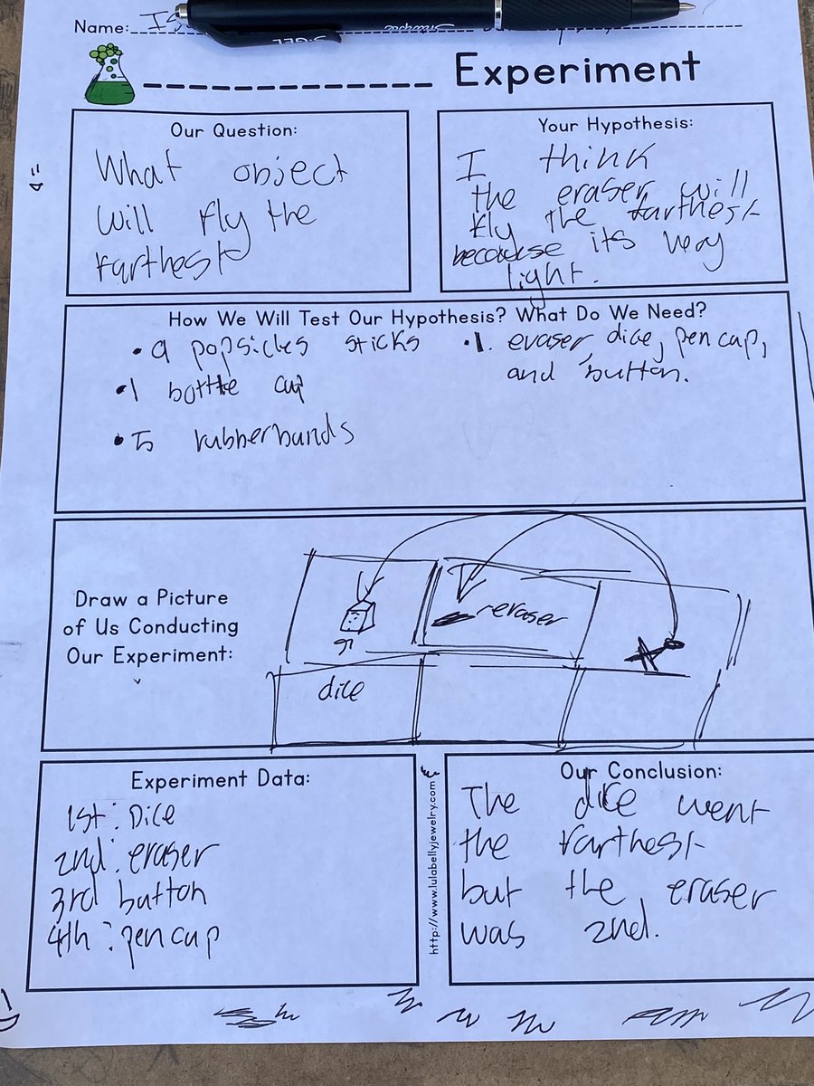 Taking advantage of this sunny day by conducting our catapult experiment outside! @PLSamHouston #plbuzz
