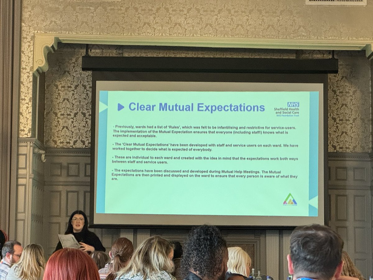 Wow, co-production in action. Great to hear how Dovedale 2 have changed from having a set of “rules” for service users to “mutual expectations” for everyone designed by everyone. Well done team @SophiePraed Kat Myrie and Florence Slater 👏🏼👏🏼#LRPC24 #whatmatterstoyou