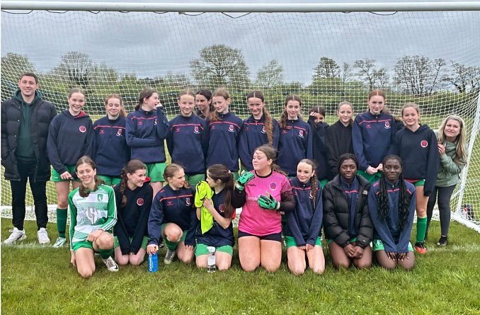 Congrats to our Junior girls soccer team who were crowned champions of today's soccer blitz. It was a hard fought battle against Donabate CC & Scoil Ui Mhuiri. Three fantastic goals from Lillie Sheeran, Maia Shiels and Keren Ndjatang. Today's team captain was Sibhéal O’Sullivan!