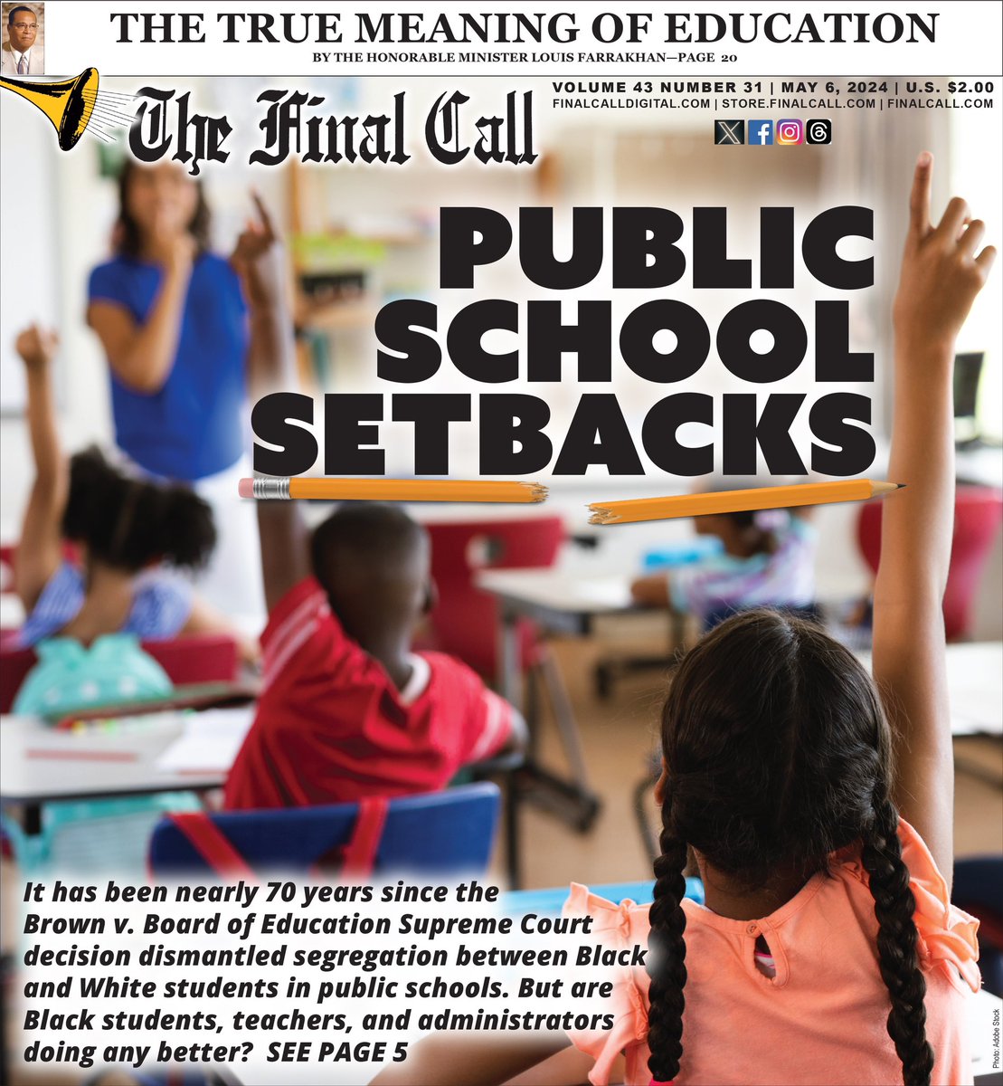 New Edition ::: PUBLIC SCHOOL SETBACKS It has been nearly 70 years since the Brown v. Board of Education Supreme Court decision dismantled segregation between Black and White students in public schools. But are Black students, teachers, and administrators doing any better?