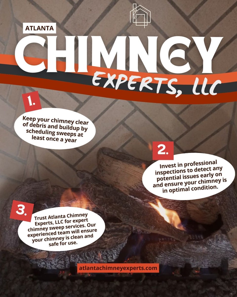 Ensure a clean and efficient fireplace with Us! Our chimney sweep services guarantee a safer home environment. 404-854-4144

#ChimneySweep #Fireplace #ChimneyServices #AtlantaGA