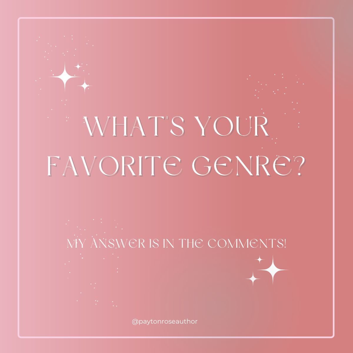 My favorite genre is either romantacy or gothic romances! What's yours? Tell me in the comments! 
#booktok #indieauthor #favoriteauthor #bookstagrammer #fantasyauthor #authortok #authorgram #fantasybooks #booksandcoffee #cozyreading #fortheloveofreading #boolaholic #bookstagram