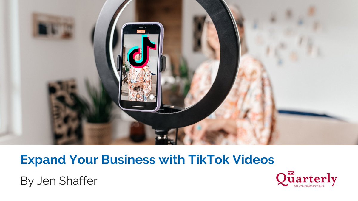 In the newest APG Quarterly, author Jen Shaffer shares her experiences using TikTok to catapult her business to unanticipated levels of success. Members can read this article & the March issue of APGQ at apgen.org, logging in & going to Publications> APGQ Archive.