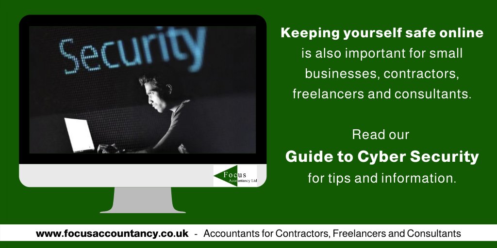 Keeping yourself and your business safe online is also very important for contractors, freelancers and consultants. We've published a free guide to cyber security on our website, check it out here: focusaccountancy.co.uk/post/cyber-sec… #taxaccountant #accountingandaccountants