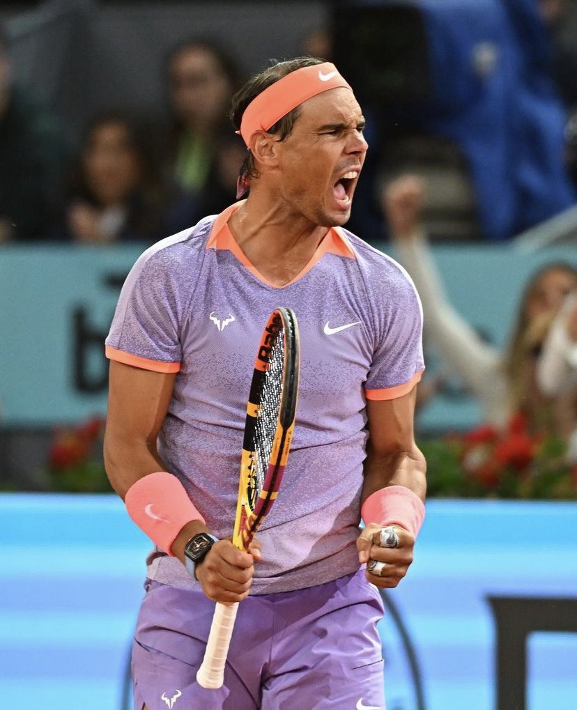 João Fonseca(young tennis player)on Rafael Nadal: “It’s crazy. First day here I was talking to my coach, and [Nadal] appeared in the gym. Then you can see that everybody looks at him like, ‘Oh man, this guy is like a god’, something like that.”