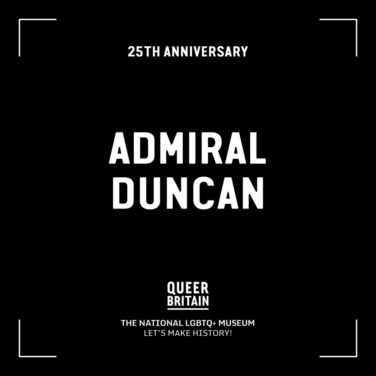 Today is the 25th anniversary of the bombing of the Admiral Duncan pub in Soho, London. The attack was part of a series of three bombings designed to stir up racial and homophobic hatred in April 1999. Today we remember those who were lost or injured in the attacks.