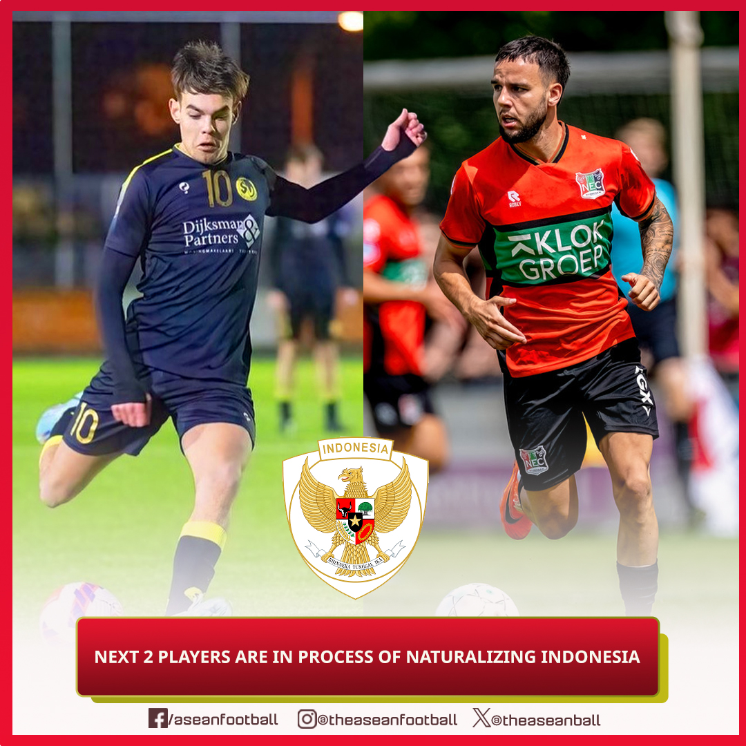 🇮🇩 NEXT 2 PLAYERS IN PROCESS OF NATURALIZING INDONESIA

Football Association of Indonesia (PSSI) President Erick Thohir said NEC Nijmegen defender Calvin Verdonk and FC Dordrecht striker Jens Raven are the next players in the process of naturalizing Indonesian citizenship.

#PSSI