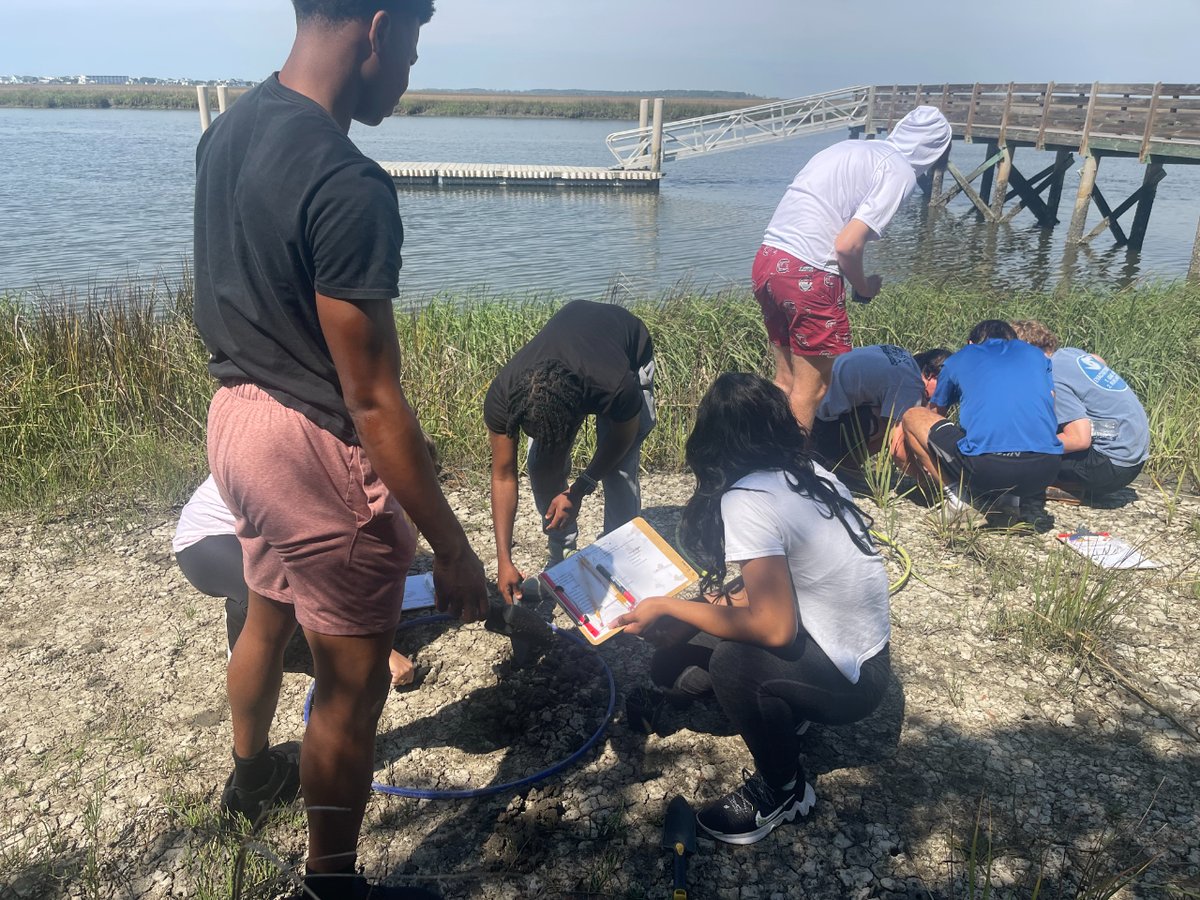 The Marine Science Classes have been propagating Spartina grasses to help renourish eroding salt marshes. On 4/16 they traveled to Edisto Beach State Park where they planted over 30 Spartina plants in hopes that the marsh will maintain its strength. @ebsp.elc #seedstoshoreline