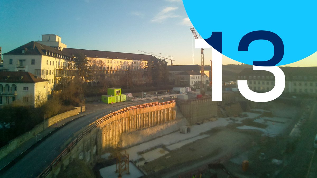 Our excavation pit was up to 13 meters deep at the beginning of this year. #NumberOfTheMonth Would you like to learn more about our new building that is being constructed on the Würzburg Medical Campus? 🏗️👷 Check out our website: helmholtz-hiri.de/en/building/