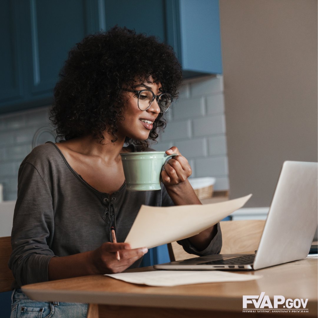Use FVAP's online assistant to register and request your absentee ballot. 👉🏼Your Federal Post Card Application is generated specifically to your state's guidelines so you don't see any more or less than you have to. Visit: fvap.gov/FPCA #FVAP #FPCA #Vote