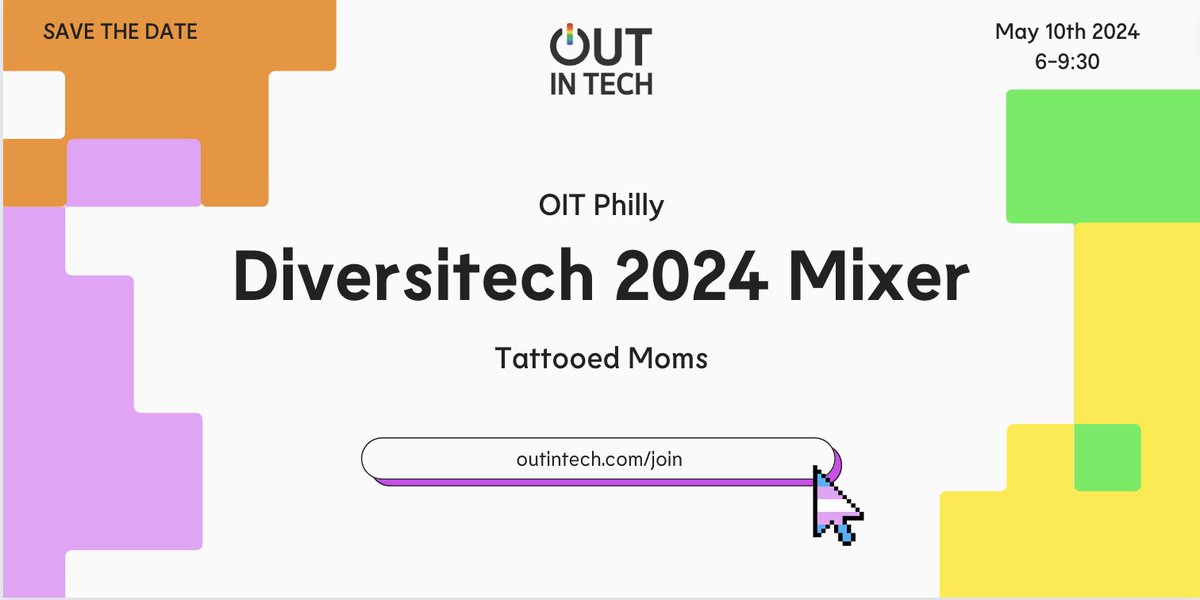 Join @OutInTech Philly at @Tmoms as part of Diversitech 2024 and the 14th annual #PhillyTechWeek. Meet other tech folks, enjoy the food and beverages and mingle the night away! #PTW24 bit.ly/3wdwksp