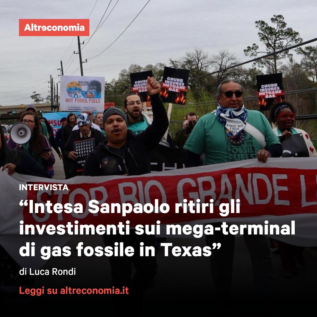 Juan Mancias è il portavoce della popolazione nativa americana Carrizo Comecrudo. Da Torino, ospite di @recommon in una conferenza parallela a quella conclusiva del #G7 Ambiente, chiede un passo indietro a Intesa sui progetti di gas #fossile in Texas 👉🏻 altreconomia.it/intesa-sanpaol…