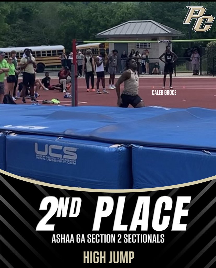🚨𝐒𝐂𝐇𝐎𝐎𝐋 𝐑𝐄𝐂𝐎𝐑𝐃 🚨 @caleb_groce05 placed🥈in the High Jump (6-6) School Record
