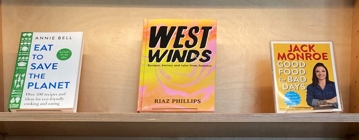 Great featured books in the food section in the Idea Store Library, next to Chrisp Street market in Tower Hamlets