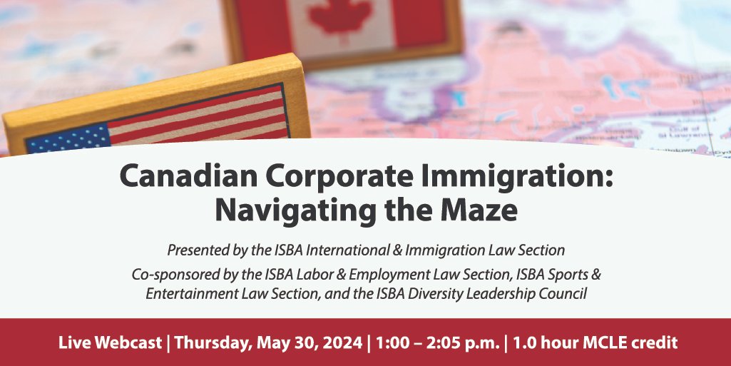 Join Benjamin A. Kranc @kranclaw for this comprehensive overview of the Canadian corporate immigration system & an in-depth look at the underlying issues + processing considerations you need to be aware of to better advise your clients. lnkd.in/gbJYmNvK