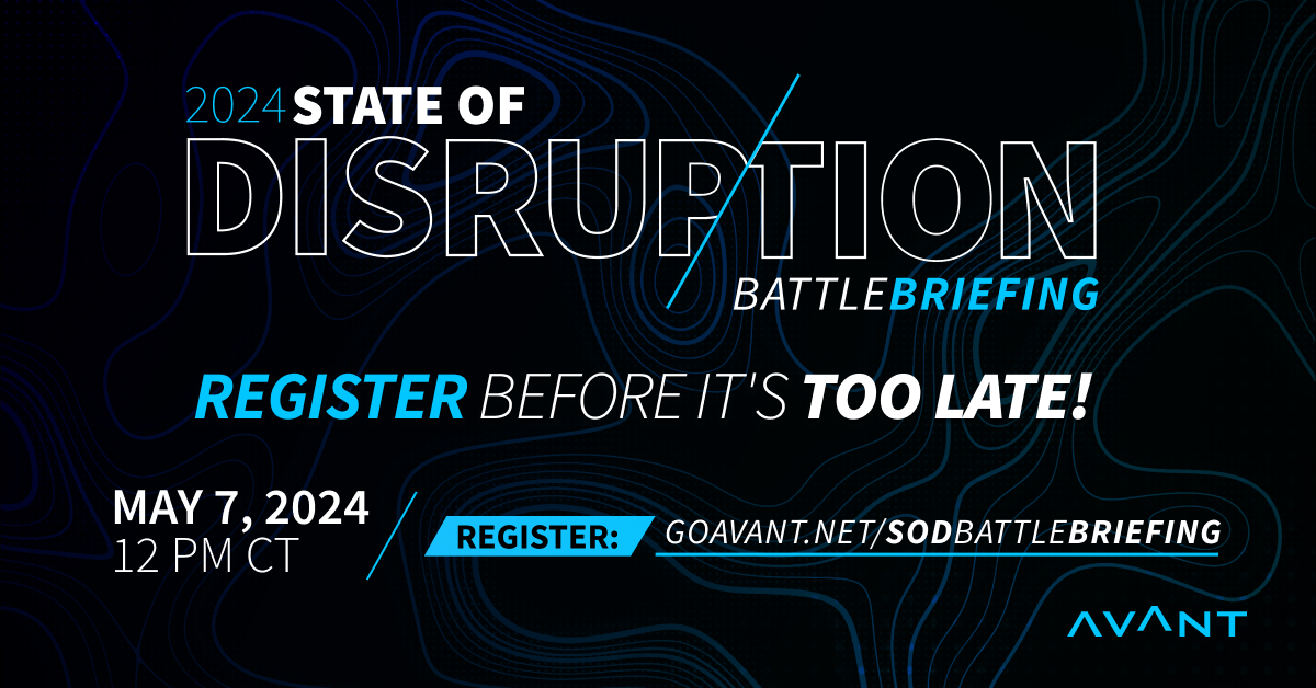 Our State of Disruption BattleBriefing is NEXT WEEK - secure your spot before it's too late! This is the best way for you to explore our Disruption Report and learn how to use it to find new opportunities, grow revenue, and guide customers. Register NOW >> hubs.la/Q02vxR3v0