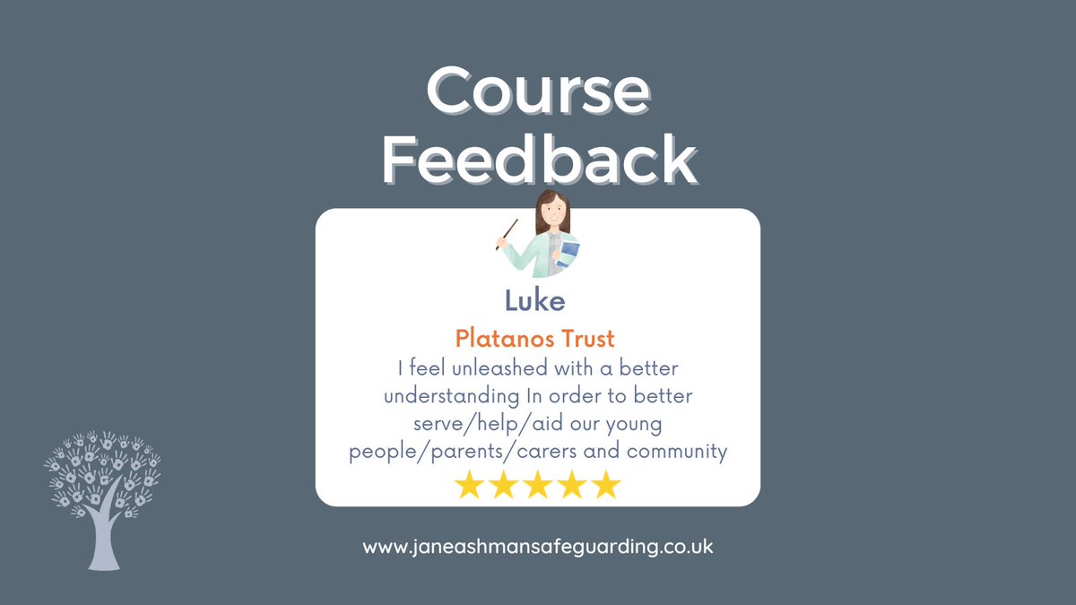 🌟Thank you for your wonderful feedback! It's a great pleasure to empower staff with the necessary safeguarding skills. Find out more here: bit.ly/44WxQuz #Testimonial #SafeguardingConsultant