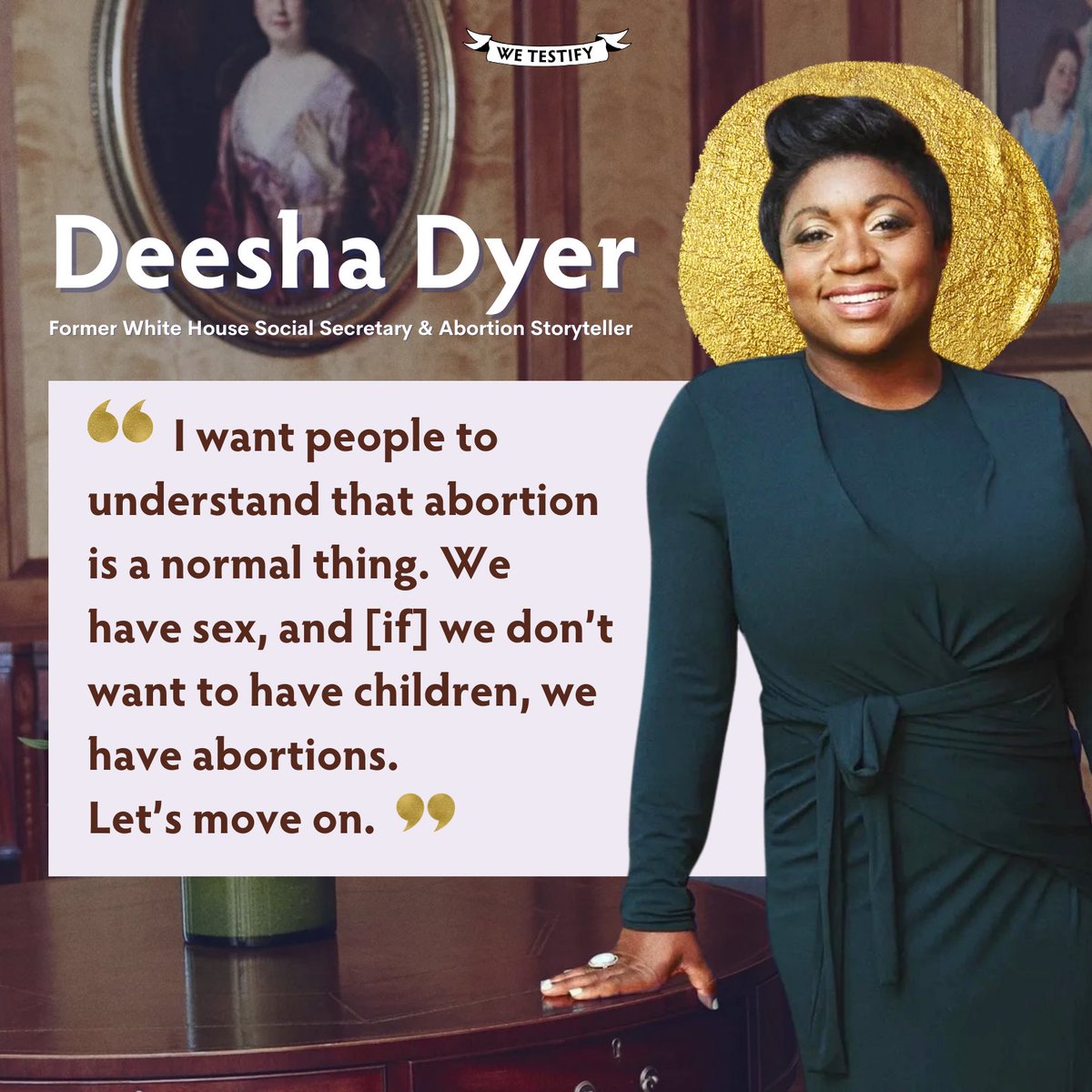 Former social secretary for the Obamas <a href="/DeeshaDyer/">deesha</a>, shares candidly about having had two abortions, one while she was working at the White House, in her new memoir “Undiplomatic”. Thanks for sharing your story with the world, Deesha! 💛
