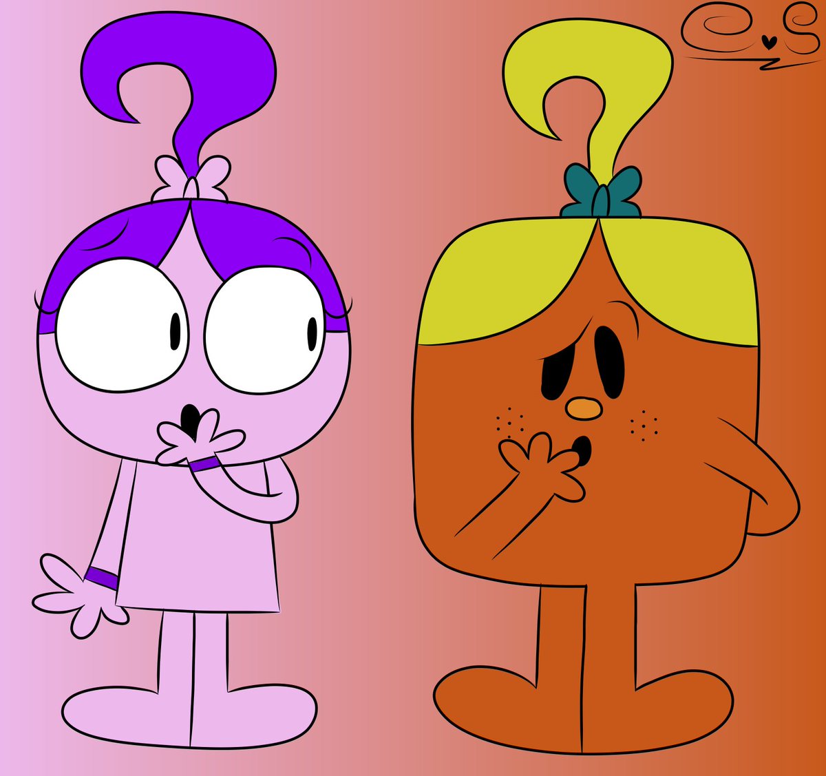 What if Questionable Girl and Miss Curious meet each other?

Gift for @Snowgirlkitty24 
#artists #artistsontwitter #ArtistOnTwitter #artistsonx #ArtistOnX #MrMen #MrMenShow #TheMrMenShow #MrMenAndLittleMiss