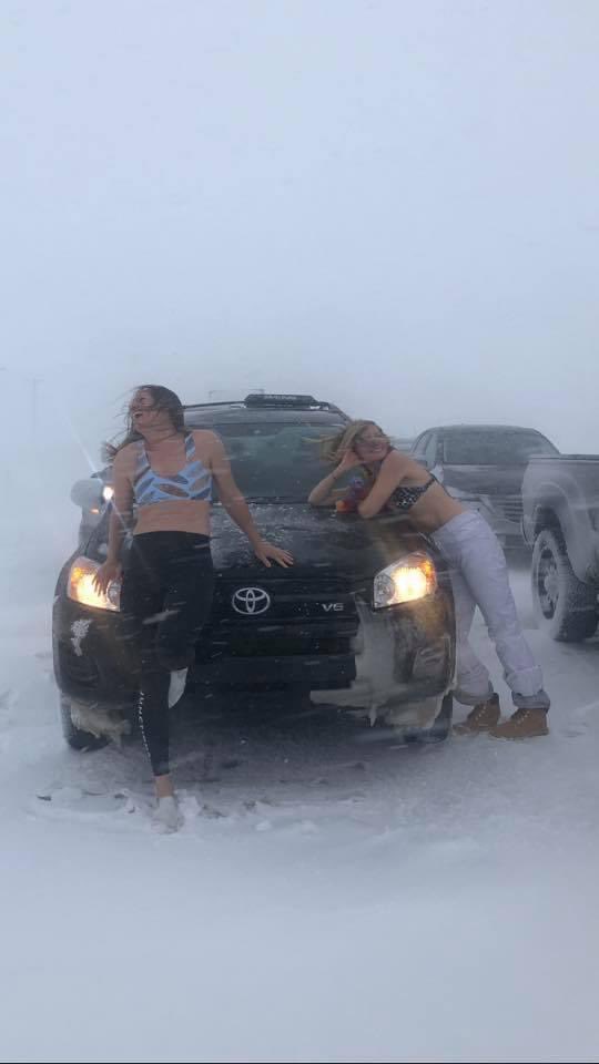 When your stuck in snowstorm 😂 in YYC  might as well have fun it’s the way us Alberta girls roll 😂😂😂
