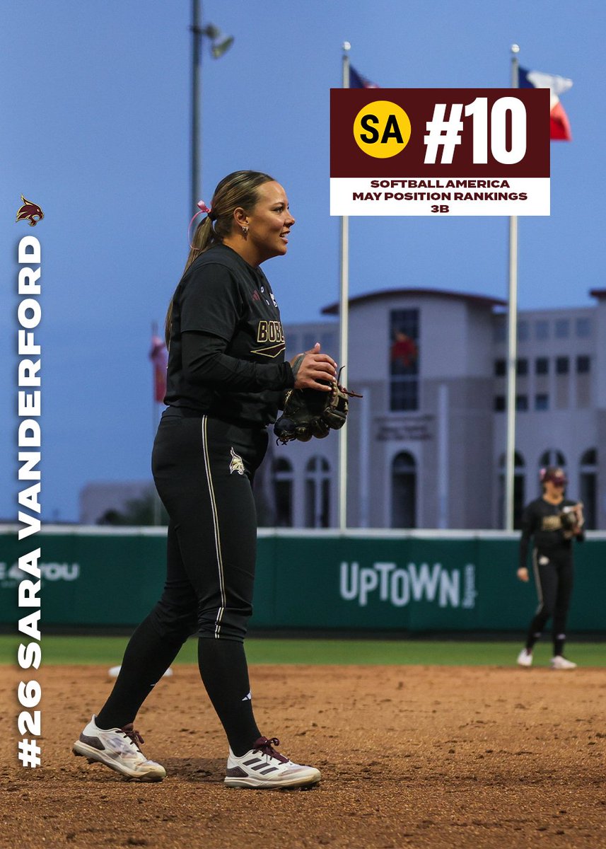 We've got one of the best in the nation😼 @ssaravanderford tabbed #10 3B in the nation by @SoftbalAmerica #EatEmUp