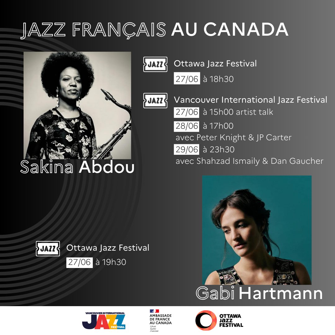Happy International 🎺 #Jazz Day! 🎹🎶 For #JazzDay! Discover the 🇫🇷 French presence at upcoming #Jazz festivals in Canada 🇨🇦 🎷 Who is your favourite jazz artist? Tell us 😀