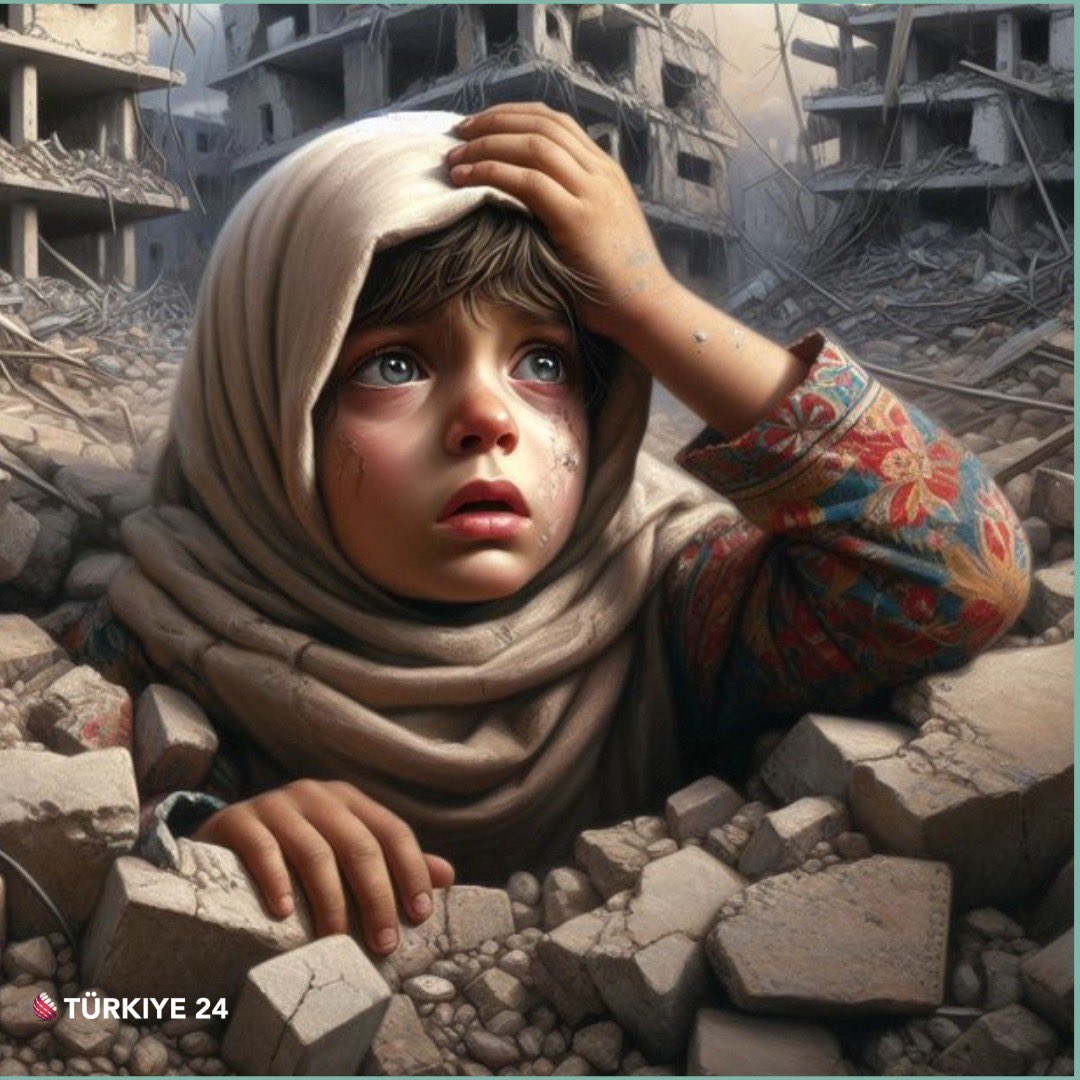 „Kalmışım ara yerde, tozdayım, dumandayım, kirli bir mekandayım, iğrenç bir zamandayım.“ #filistingazze #GazaGenocide