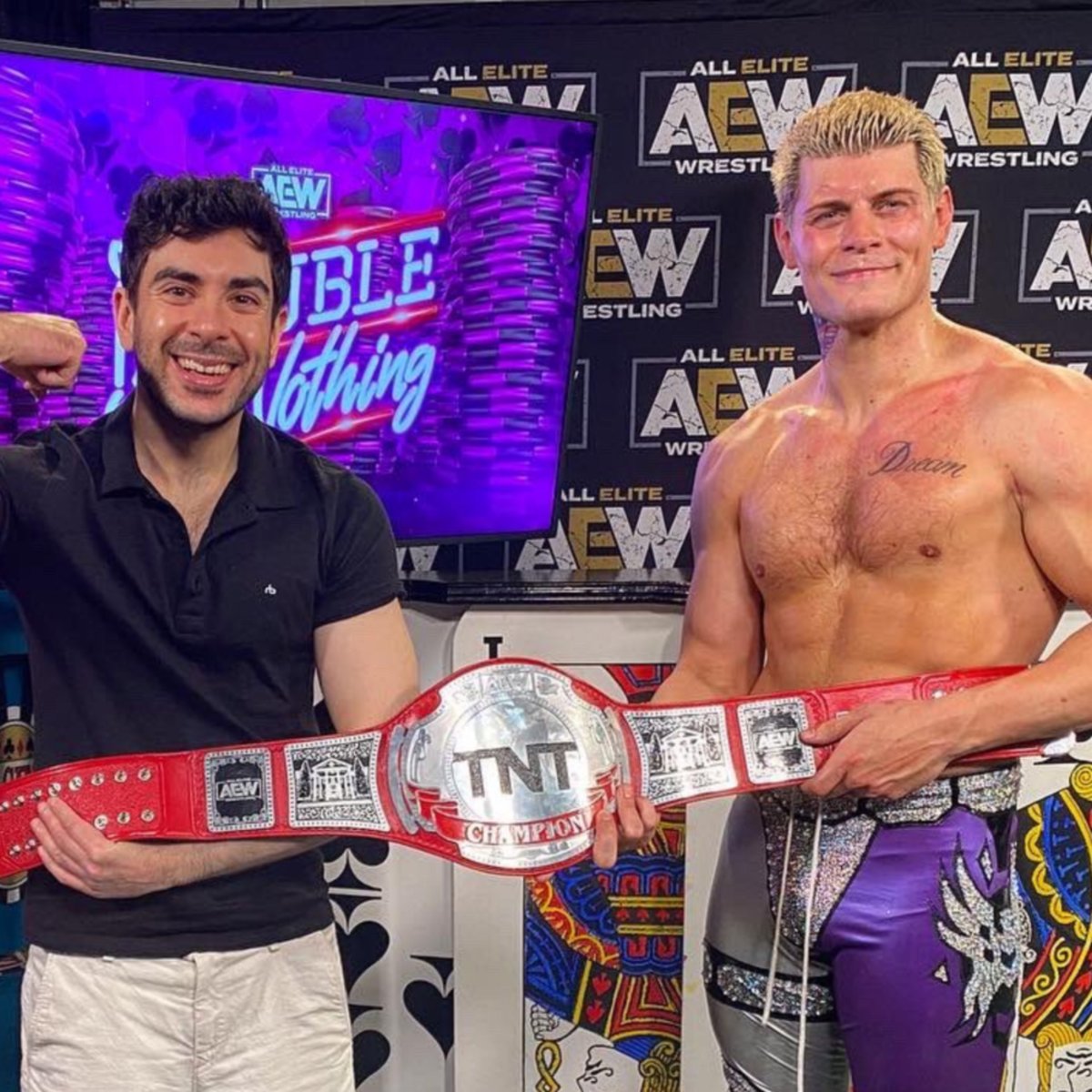 Cody Rhodes says he can 'never root against' AEW. 'There were some people, I'm not going to say their names, they know who they were, who kind of tried to put some propaganda out when I left. There's a quote in the Young Bucks book about how I was last to the signing. Me, Matt,