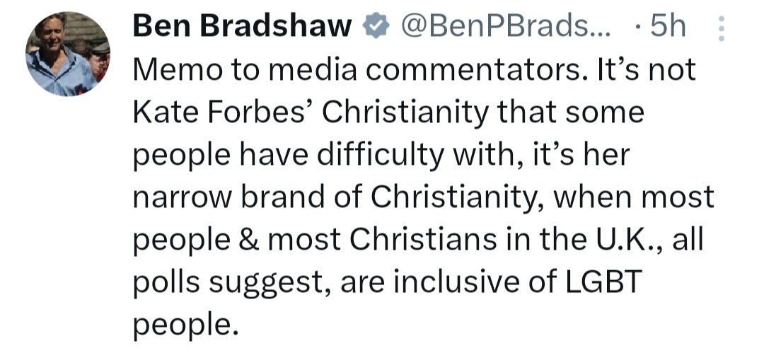 I agree with Ben. 🏳️‍🌈 ✝️