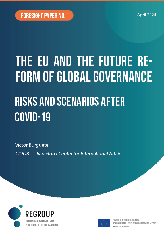 First foresight paper!📢How to enhance the #EU's ability to anticipate and address global risks after the #COVID19 #pandemic? @BurgueteVidal from @CidobBarcelona looks into the future by formulating four scenarios on a ten-year horizon. 👉regroup-horizon.eu/publications/r…