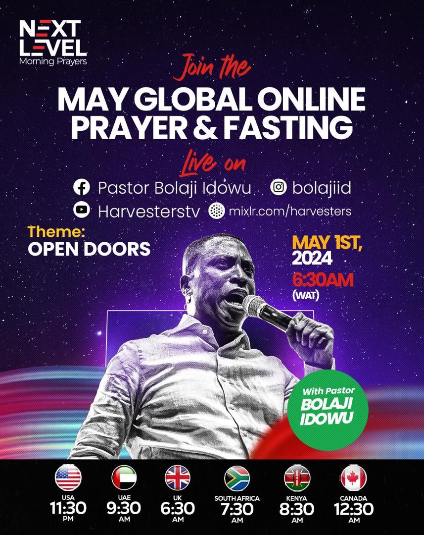 There’s nothing more nice than starting your new month with prayer & fasting Join the NLP Prayer tomorrow for more open doors.