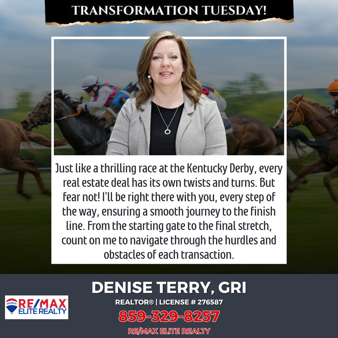 🎉📷 Saddle up, everyone! It's Transformation Tuesday, and we're ready to race through real estate deals like champions! 📷📷 #RealEstate #NoHiddenFees #HiddenFREES #REMax #REMaxEliteRealty #Bluegrassrealtors #playingtowin @vaughtsviews