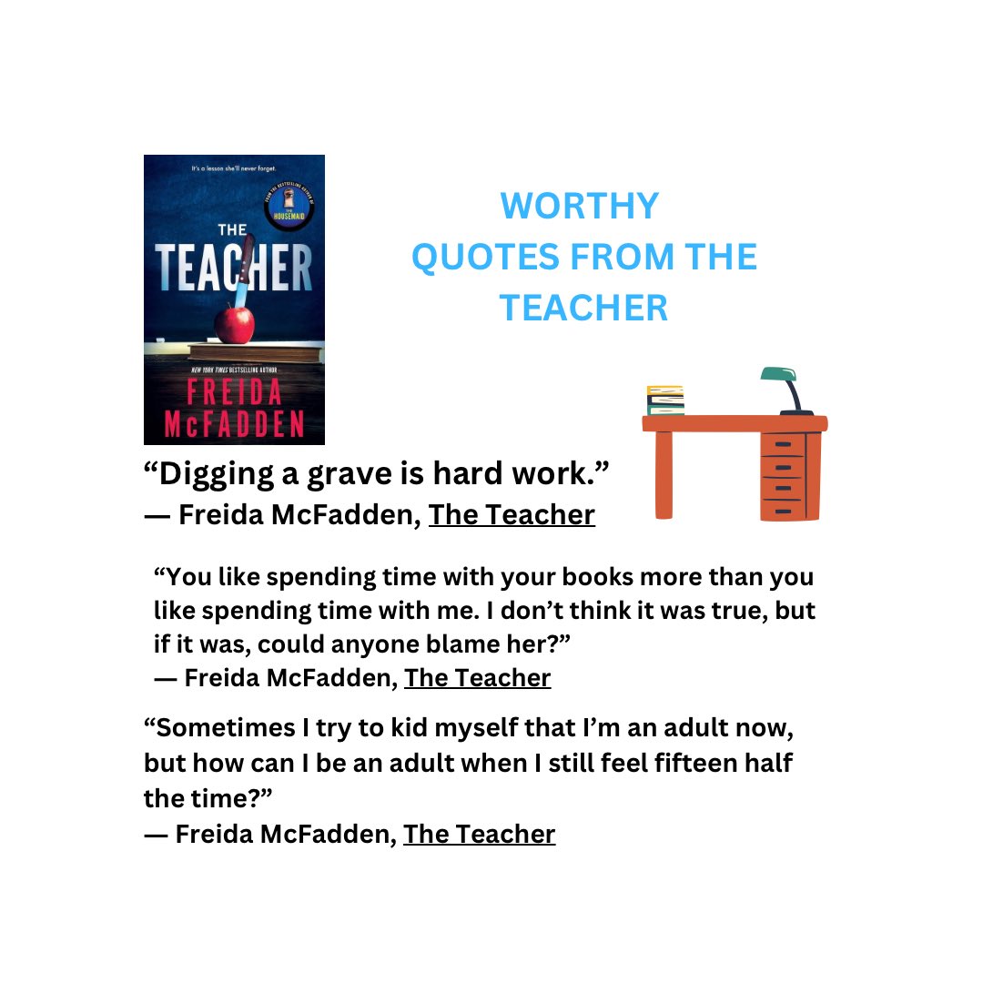 #theteacher #freidamcfadden quotes from the book #bookquotes #bookreaders #saltybookclub