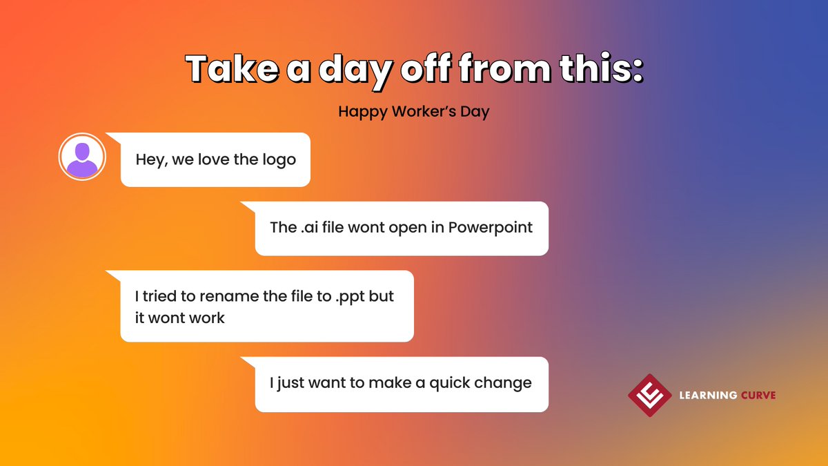 Happy Workers' Day to all the hard-working creatives out there. Take a day off from the pixelated pictures, comic sans fonts and clients with an 'artistic flair'.😅#LearningCurveSA  #WorkersDay #MayDay #DesignersUnite #AdobeProducts #AdobeSA #AdobeLicense #AdobePartner