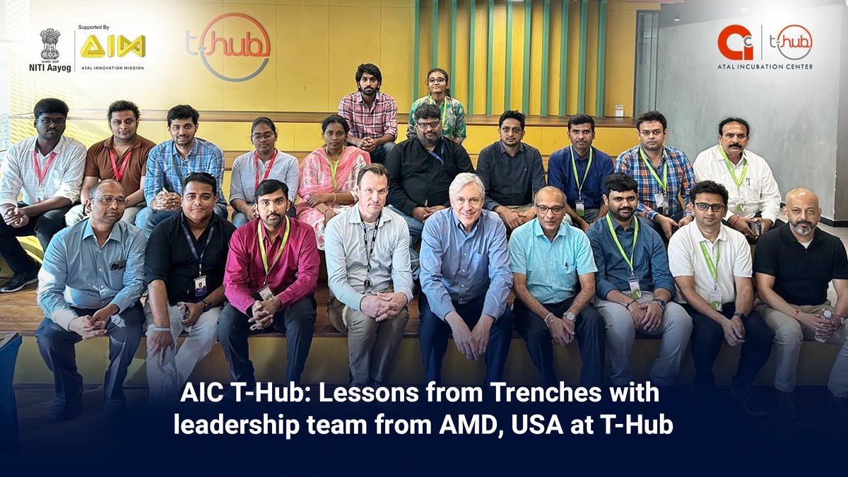 T-Hub recently hosted an insightful session titled 'Lessons from the Trenches' featuring David Knol and Dan Gibbons, from AMD, USA, providing insights into building of successful semiconductor startups.

#InnovateWithTHub