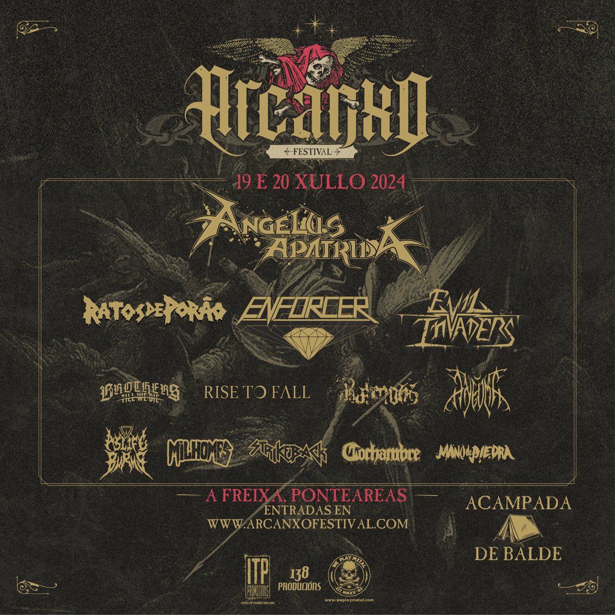 This is another of the very few selected shows we are playing this summer. Get your tickets now for Arcanxo Festival in Galicia, Spain! somos138.com/web/?menu=1162…