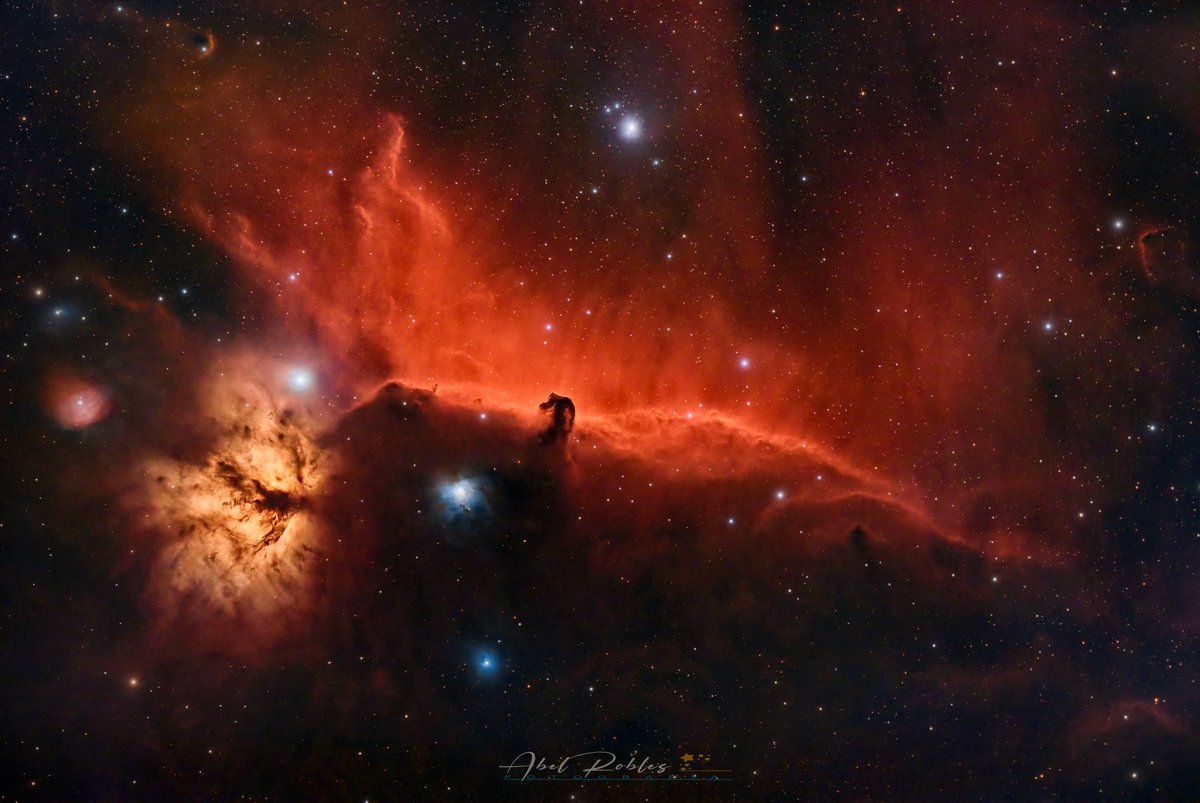 Hoy en #cielosESA... @AbelBorrasca nos envía esta espectacular imagen de la nebulosa de Cabeza de Caballo o Barnard 33, IC 434 ¡Muchas gracias @AbelBorrasca por tu foto! Etiqueta tus 📸📸 con #cielosESA