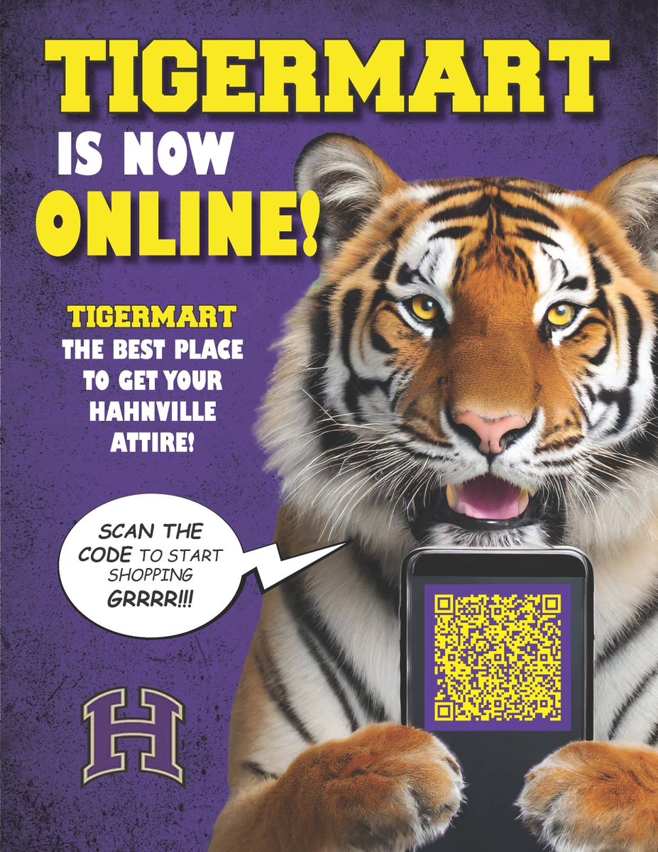 Tiger Mart is now online! Check it out!! 🐯🐾#expectexcellence #fiercenoblestrongtogether #hahnvillehighschool