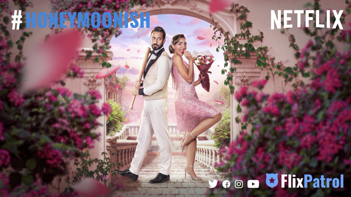 NETFLIX GOES ON A HONEYMOON. 🇰🇼 Bubbly rom-com #Honeymoonish from Kuwait w/ @n_alghandour and hits the spot and dethrones @rebelmoon just ten days after its premiere. 🥇 No. 1 Worldwide 🏆 Top position in 27 countries See full charts: flixpatrol.com/title/honeymoo…
