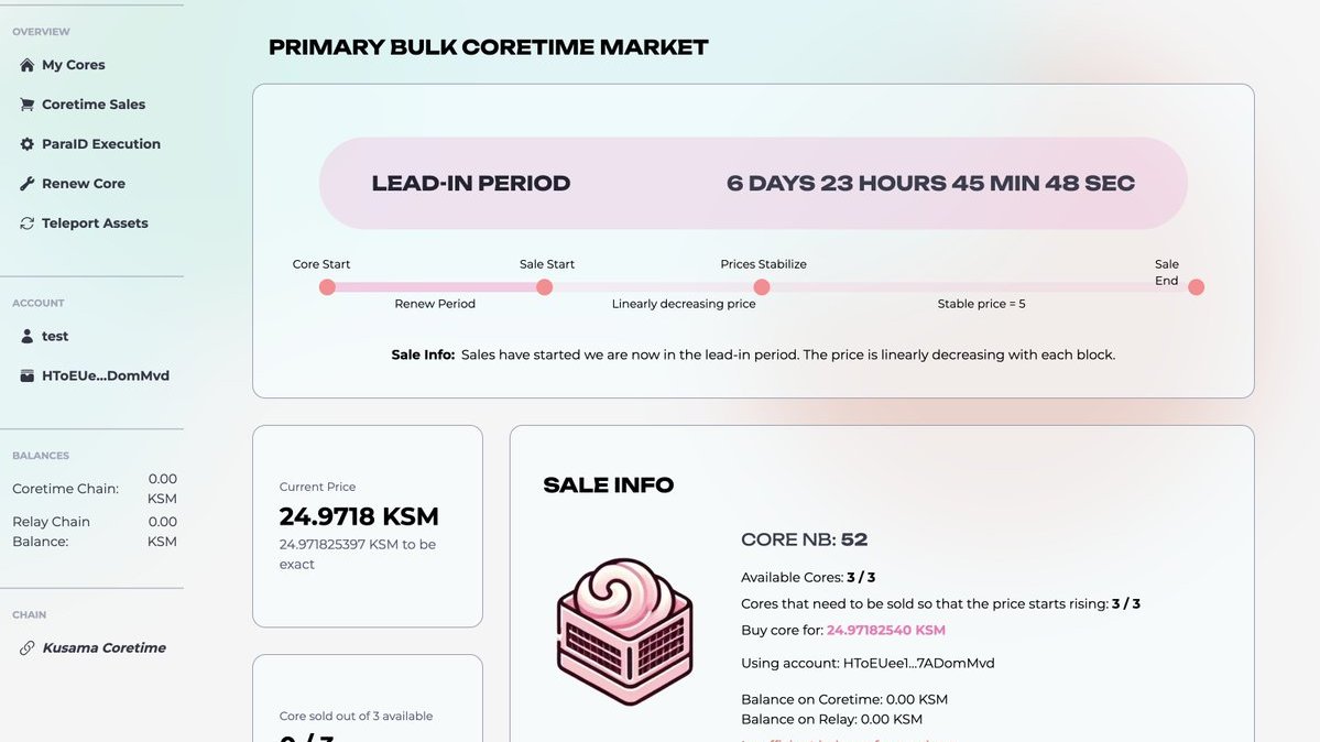 🚨#Coretime on #kusama is live!🚨

Get ready for the good times to roll🚀 $KSM