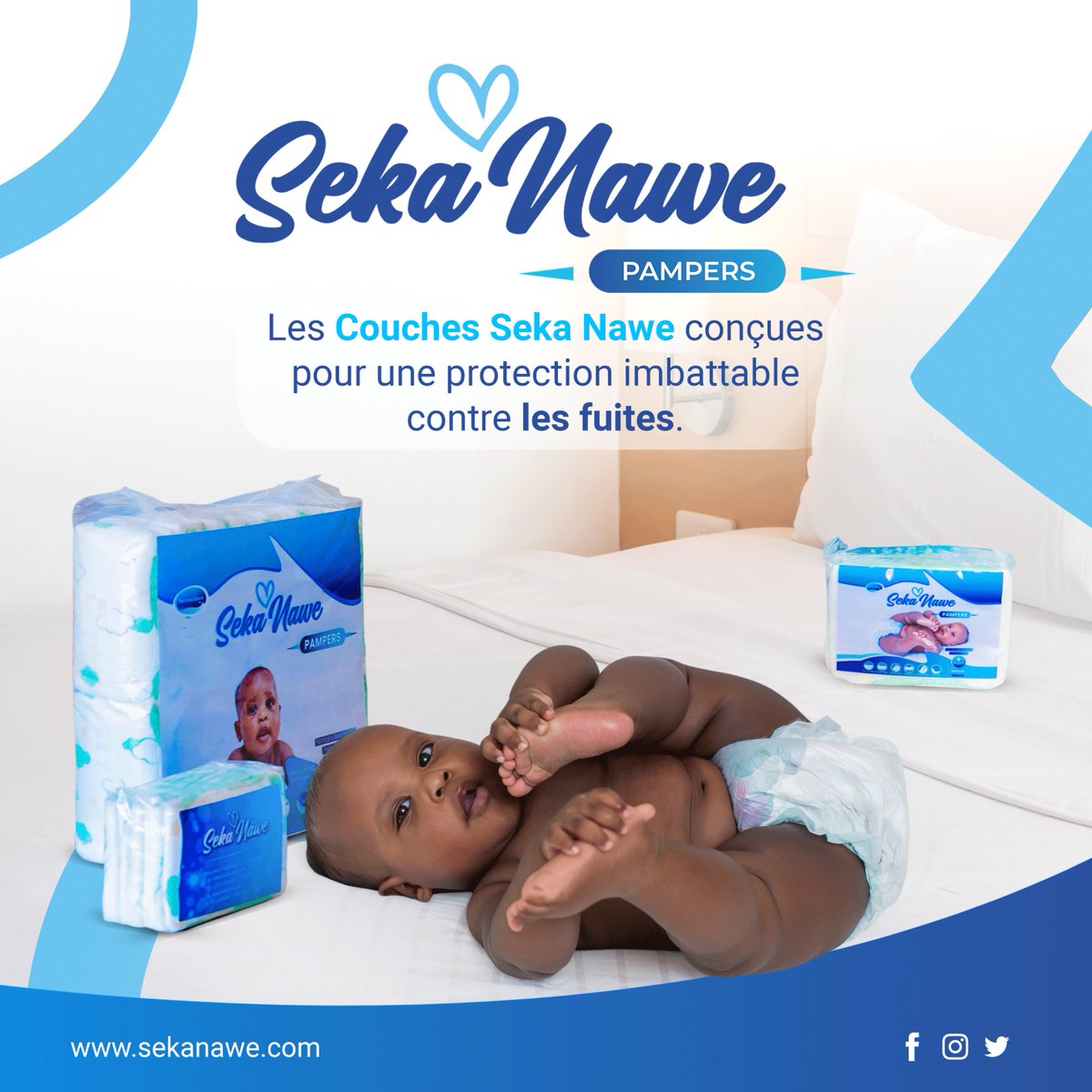 Chère maman, qui te demandais souvent comment laver les draps, après une nuit de sommeil de son bébé : la réponse à tes nombreuses questions c'est Seka Nawe. 

Nos couches sont conçues pour offrir une protection contre les fuites.

#sekanawe #pampers #Burundi #Abatwip