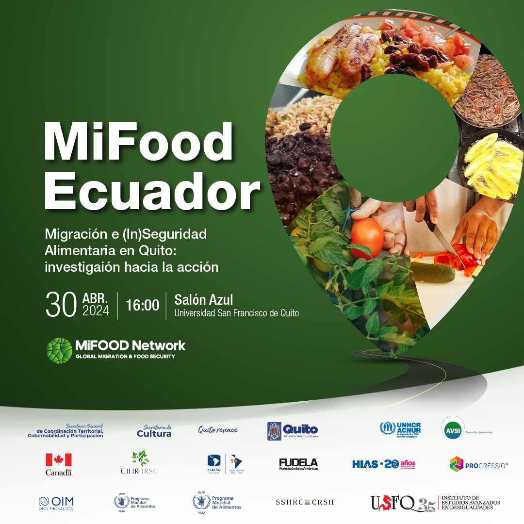 🌍 Ven al evento MiFood Ecuador: Migración e (In)Seguridad Alimentaria en Ecuador: investigación hacia la acción 🔍 #USFQSociedad 📅 Martes 30 de abril del 2024 🕓 16h00 🏛️ Teatro Epicuro, USFQ 👉 Inscríbete: forms.gle/UhA98XS6S3iAA9…