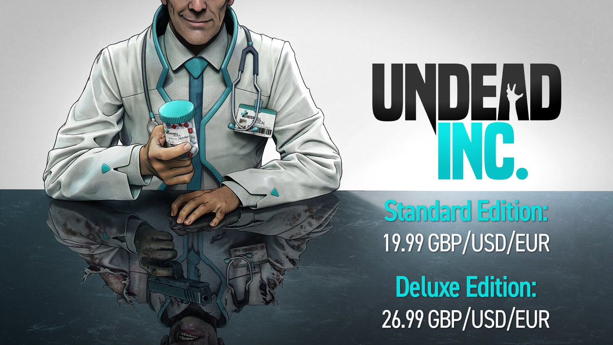 Listen up Director! The board has some very important information to share with you today. 📈

Undead Inc. will launch on PC for 19.99 GBP/USD/EUR for the Standard Edition and 26.99 GBP/USD/EUR for the Deluxe Edition!

Undead Inc. releases on 2nd May: bit.ly/TW-UndeadInc