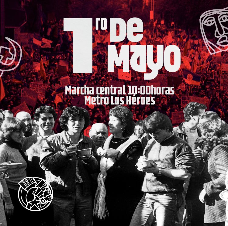 Este miércoles nos reuniremos nuevamente para marchar con nuestras banderas en conmemoración del día de los trabajadores. Nos encontraremos en la estación de Metro Los Héroes a las 10:00 horas
