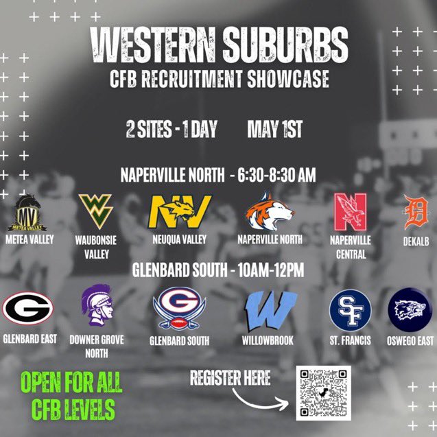 I will be attending the West Suburban CFB Recruitment Showcase! 6:30 AM @ Naperville North, Coaches you are more then welcomed to come and see what we are all about! <a href="/HuskieFB/">Naperville North FB</a> <a href="/OLMafia/">OL MAFIA</a>