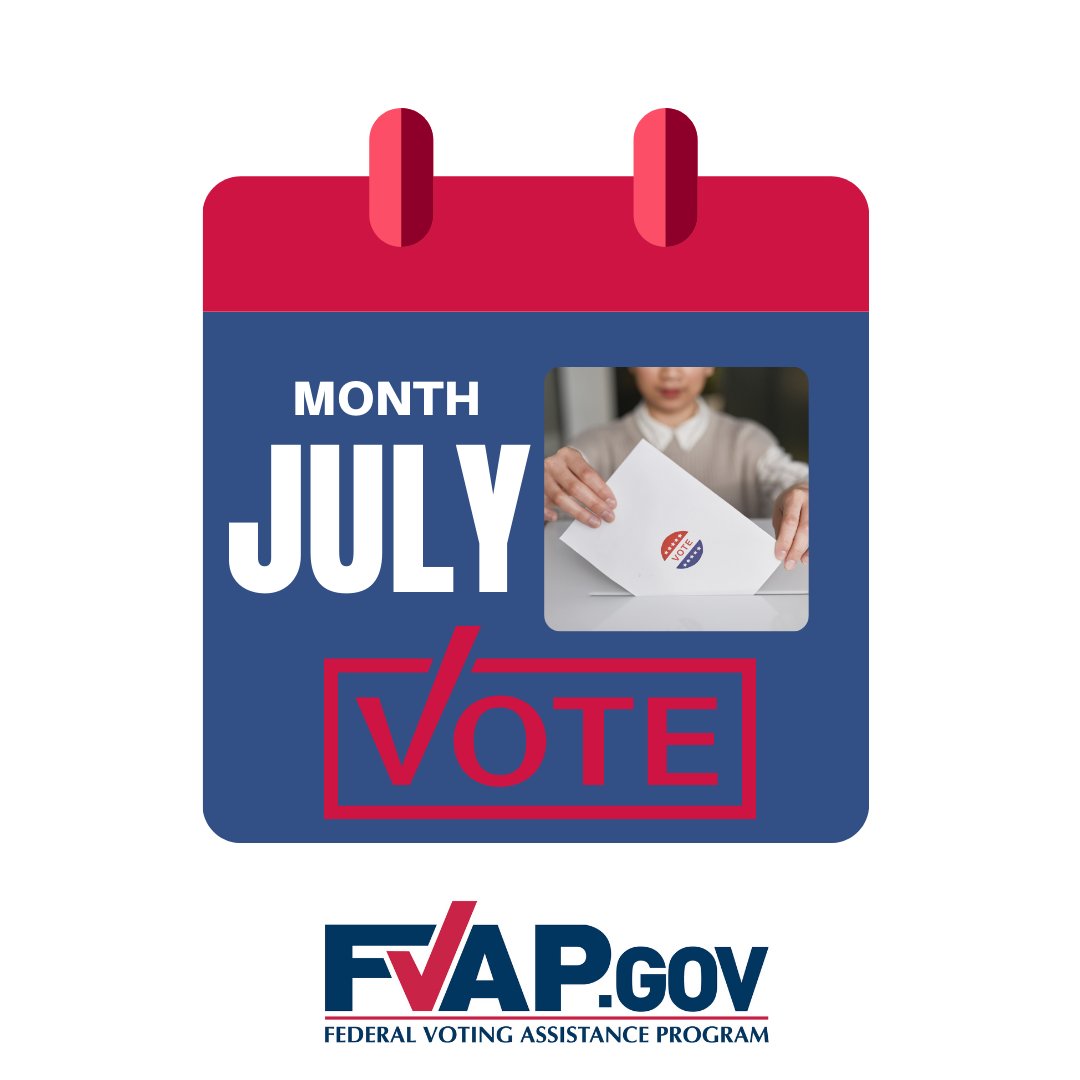 Primaries are still in play, with deadlines and ballots to be aware of through July! 🗳️ Stay informed and make your vote count. Check your state's registration and ballot request deadlines here: fvap.gov/guide #FVAP #Vote