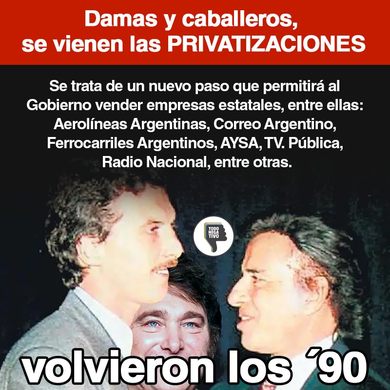 🔥 Quedó APROBADO EL TÍTULO 2, CAPÍTULO 2, referido a las PRIVATIZACIONES.

138 votos afirmativos. Traidores a la Patria.