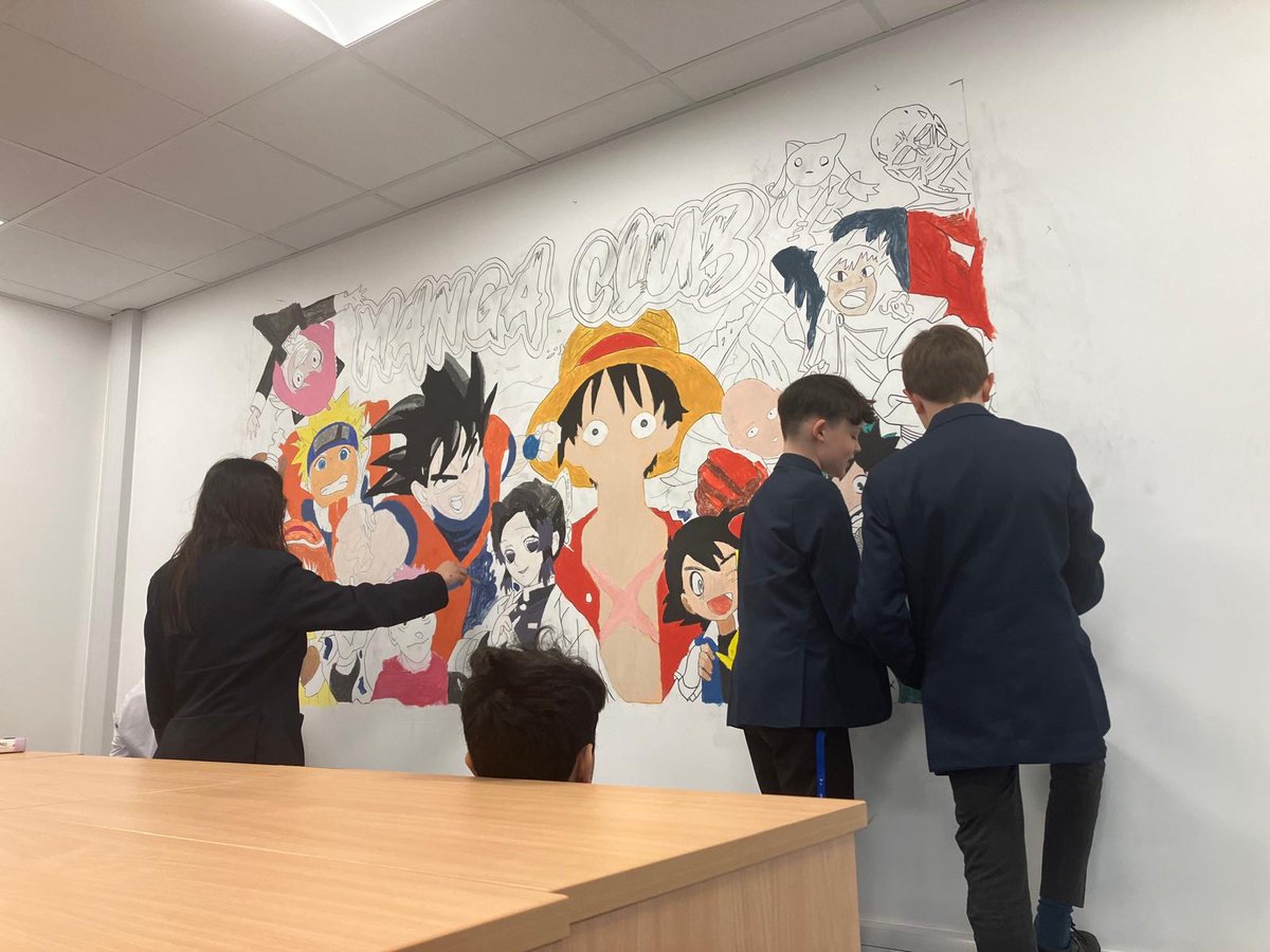 Mural Club has been a firm favourite with our young aspiring Artists!   

Taking inspiration from Japanese comic books, the pupils have been creating a colourful mural to brighten the library space. What great progress they have made! 🎨