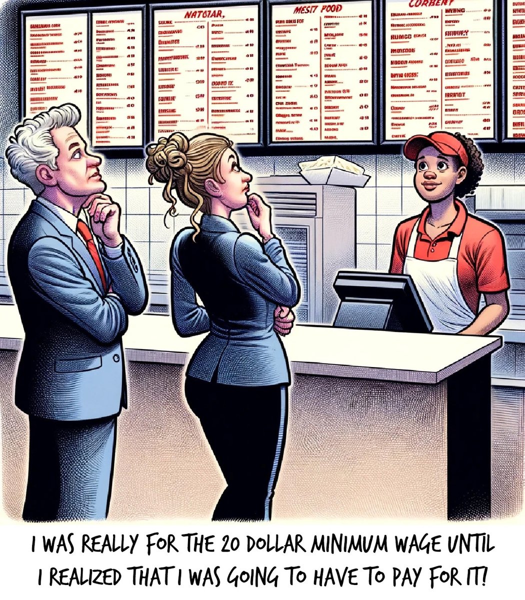 Now that California's $20 minimum wage for fast food workers has gone into effect, menu prices are going up. #Bidenflation, now served with a side of #Newsomflation.