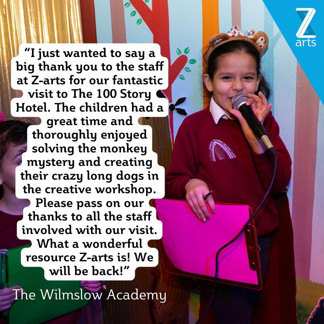 ⭐ We received some lovely feedback last week from The Wilmslow Academy. 😍Want to visit @Z_arts_mcr ➡️Head to bit.ly/100StorySchools #zartsmcr #The100StoryHotel #manchesterschools #manchesterteachers #greatermanchestereducation #creativeeducation #creativelearning